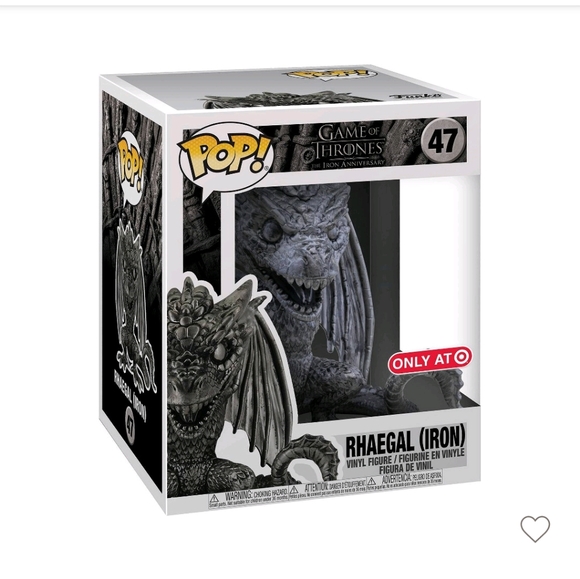 Funko Pop Other - Funko Pop Game Of Thrones #47 Rhaegal (Iron)